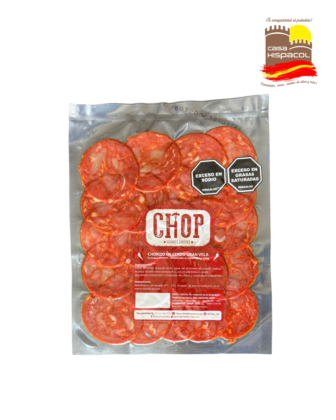 Chorizo de Cerdo Gran Vela – Dulce (100 g)